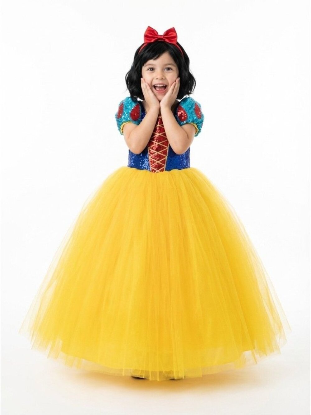 Girls Snow White Inspired Princess Dress Costume (Size 10)